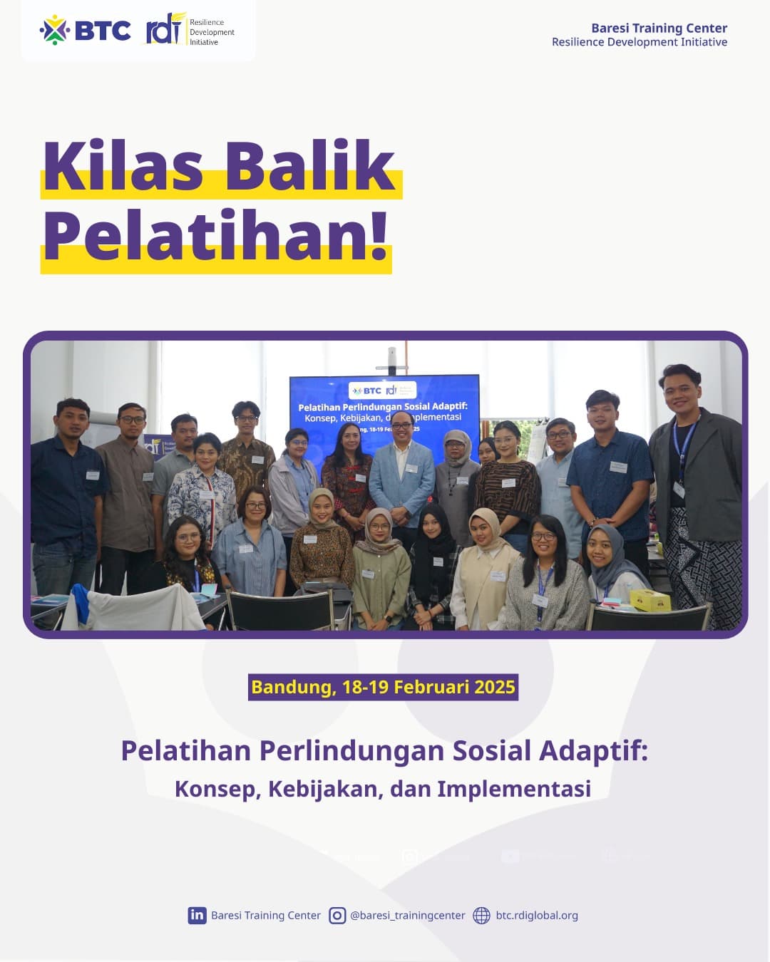 Pelatihan Perlindungan Sosial Adaptif: Konsep, Kebijakan, dan Implementasi image 1