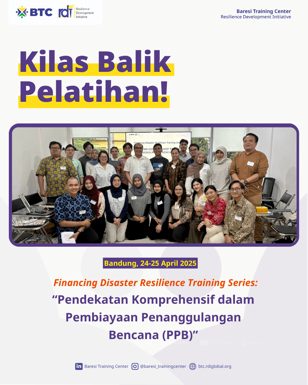 Pendekatan Komprehensif Dalam Pembiayaan Penanggulangan Bencana (PBB) image 1